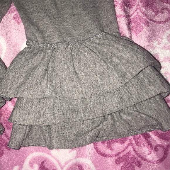 Grey Ruffle Bottom Pants - Picture 2 of 3